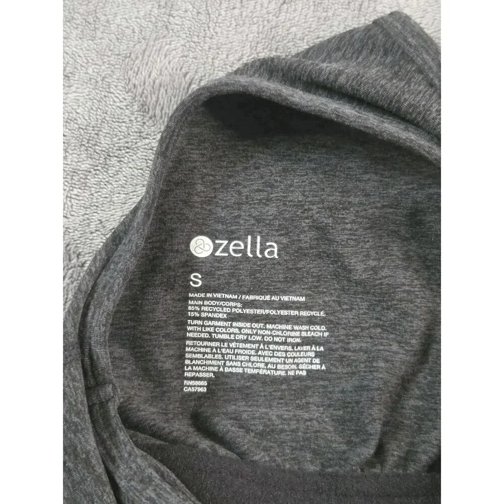 Zella Women's Crossback Sports Bra Size S Dark Gray Wireless Stretch C37-24